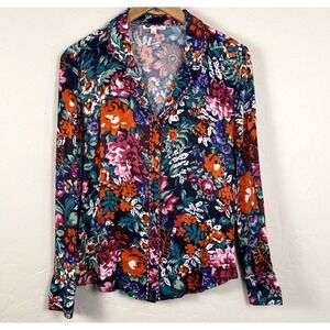 Floreat by Anthropology Top Women's Size Floral Button‎ Down Blouse